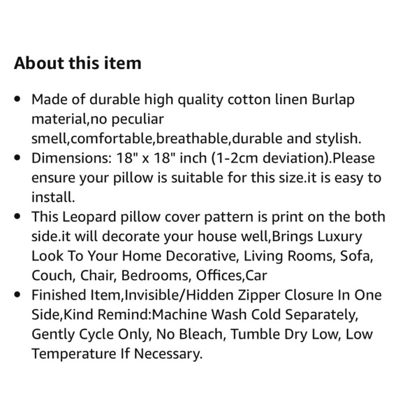 πHP Luxury Home | Elegant Modern Black & Beige Leopard Print Throw Pillow Cover - Picture 4 of 4